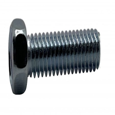 #10-24 X 2-1/2 In Slotted Hex Machine Screw, Zinc Plated Steel